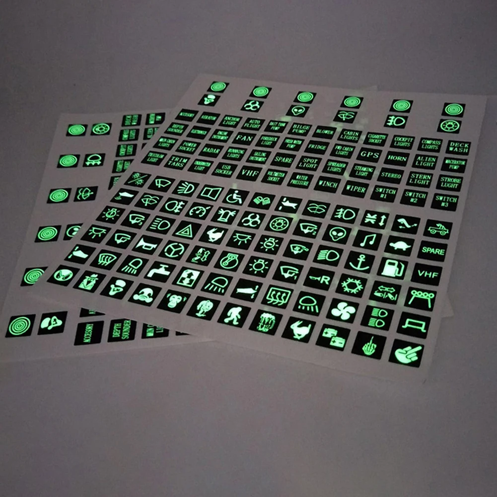 

132 X Fuse Box / Switch Stickers Labels Decal Instrument Board Car Boat Panel Decorative Stickers For Interior Buttons
