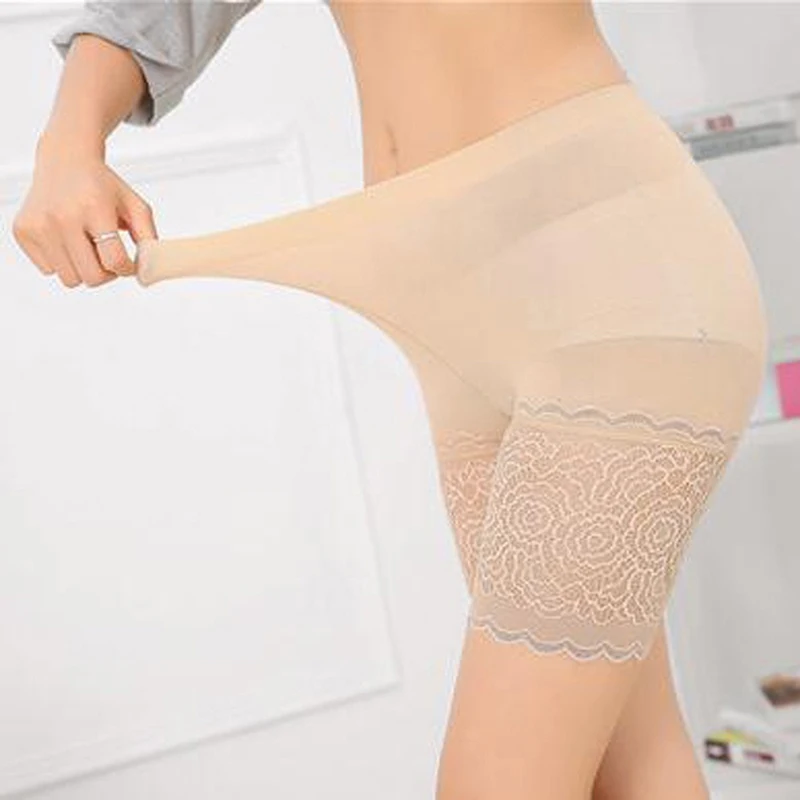 Women Plus Safety Pants Soft And Comfortable Nylon Cotton Material Boxer Shorts With Lace Panties 2022 New