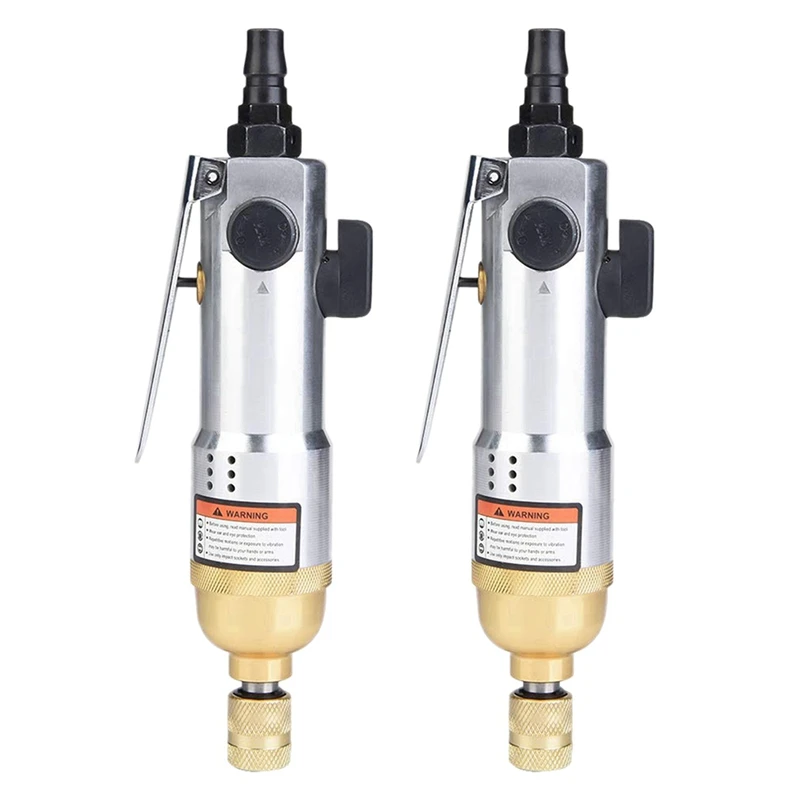 

TOP 2X Pneumatic Screwdriver, 1/4 Inch Air Screwdriver Straight Hand Industrial Reversible Screw Driver For Fastening 9000Rp