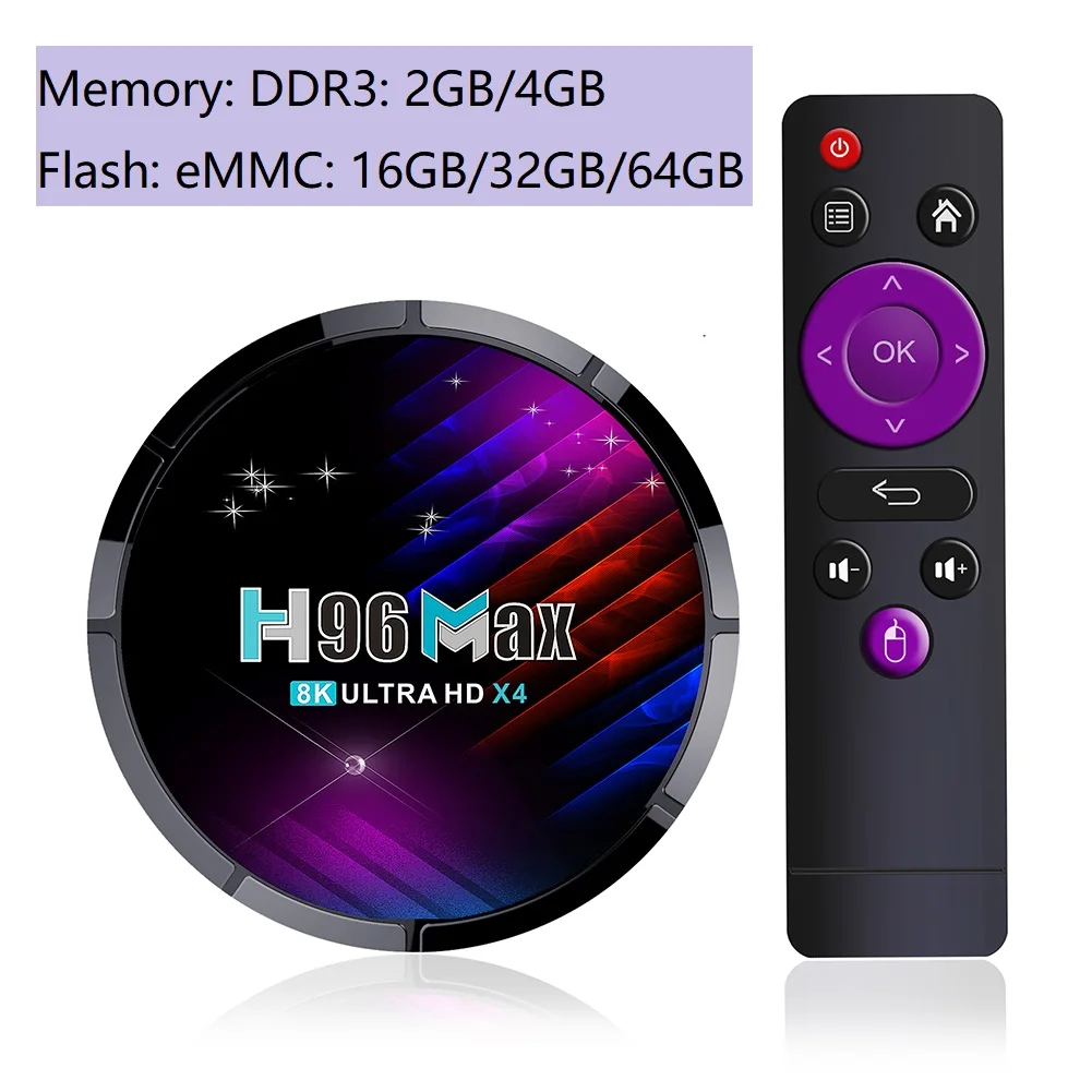 

ТВ-приставка H96 MAX X3, 4 + 32 ГБ, Amlogic S905X4