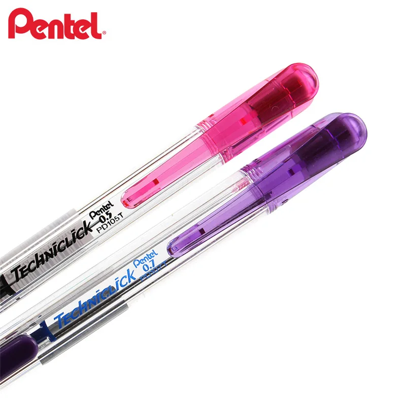 

Stationery Supplies Multi-color Click School Techniclick 0.5/0.7mm Side Writing Mechanical Pentel Pencils Pd105t 1pc Office