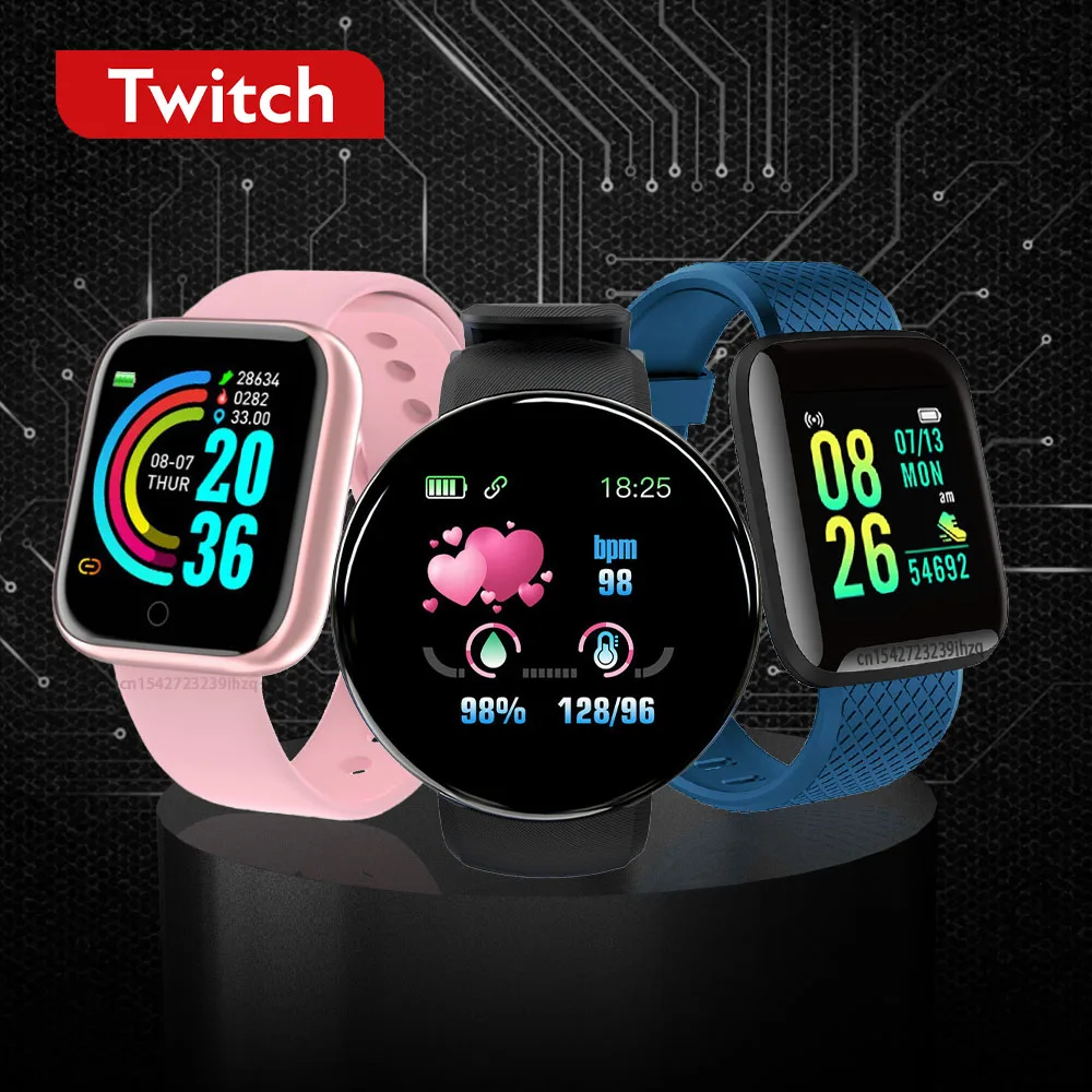 Смарт-часы Twitch для мужчин и женщин Bluetooth фитнес-трекер спортивный браслет