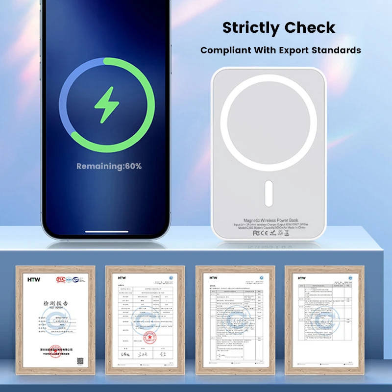 MacSafe Power Bank For iPhone 14 13 12 Pro Max Mini Magnetic Wireless Powerbank Original Portable Spare External Battery Charger