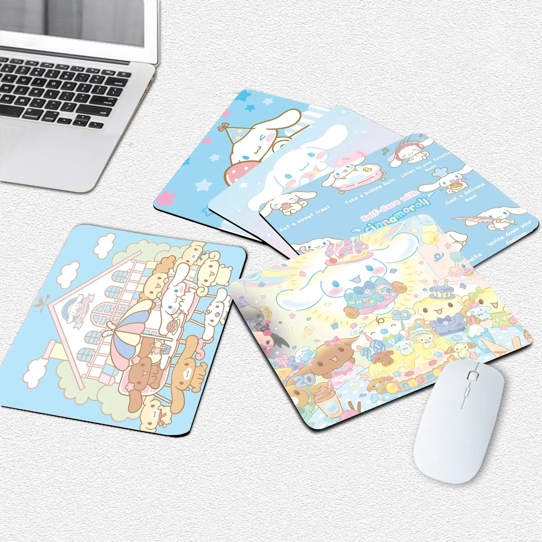 

Cartoon C-Cinnamorolls Mousepad Small Office Computer Desk Mat Table Keyboard Big Mouse Pad Cushion Non-slip Deskpad Home Decor