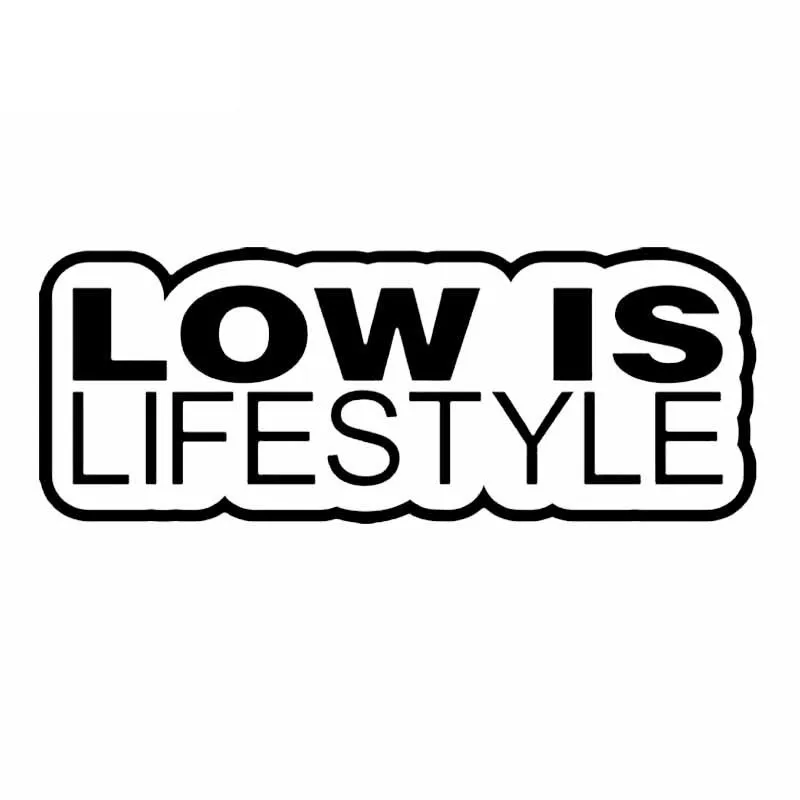 Car Stickers LOW IS LIFESTYLE Interesting PVC Decoration Accessories Creative Waterproof Black/white 14cm*5cm |