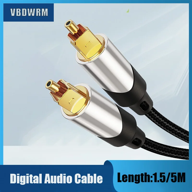 

Digital Audio Cable Digital Optical Cable Hifi 5.1 Toslink SPDIF Coaxial Cable for Amplifiers for Home Theater,Sound Bar,TV