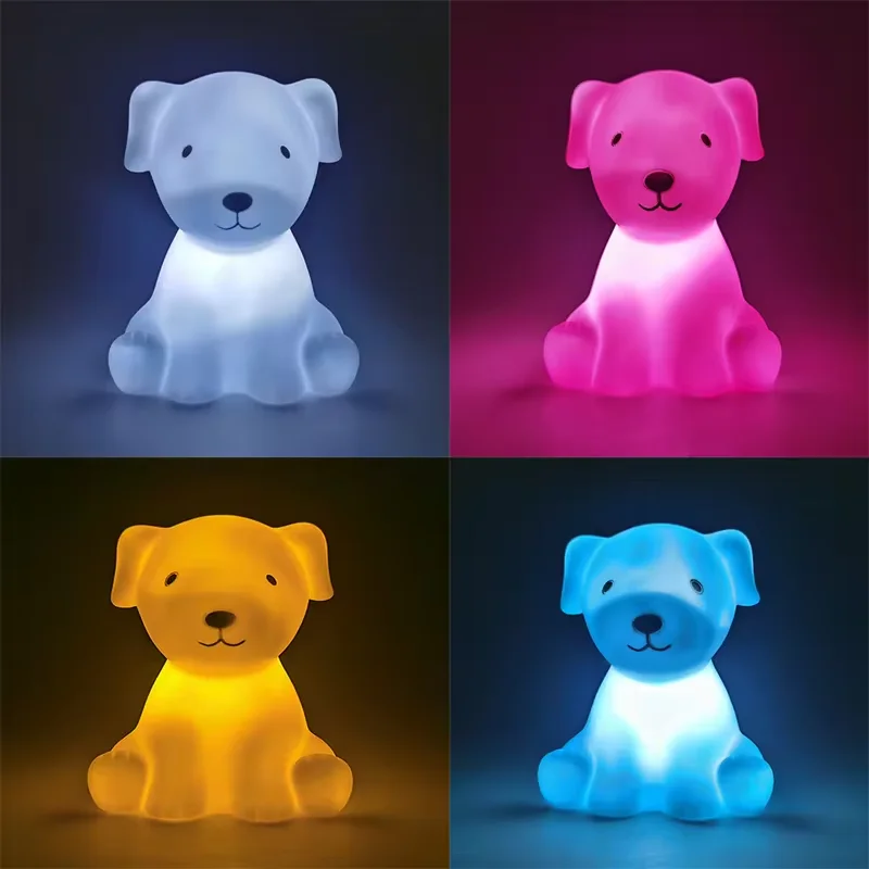 Ночник с милыми анимированными животными и светодиодными лампочками для детей.