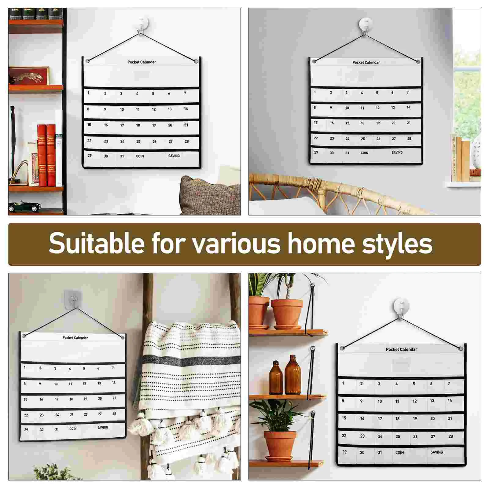 Настенная сумка для хранения календаря подвесной карман магнитная корзины на
