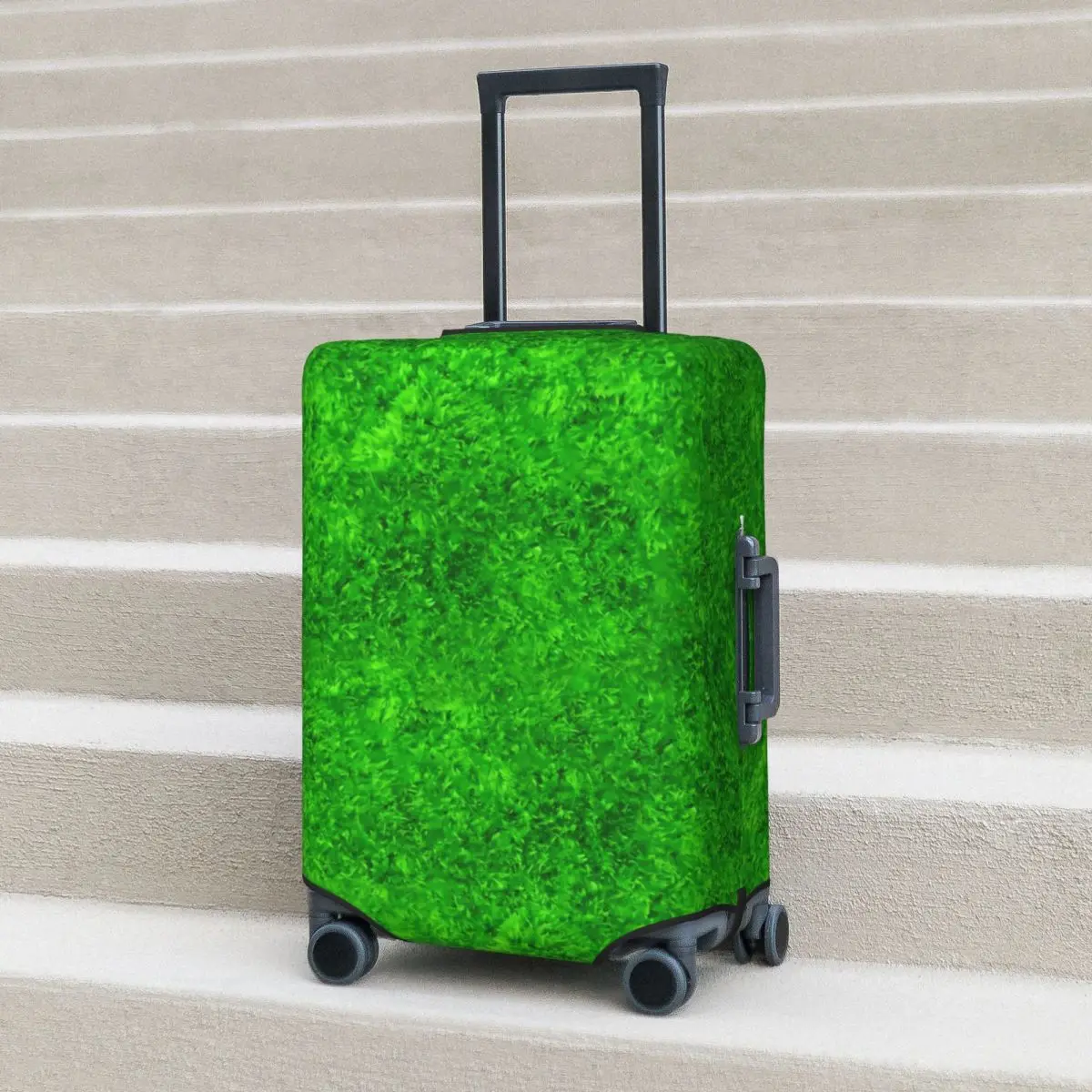 

Abstract Moss Suitcase Cover Holiday Green Plant Print Useful Luggage Supplies Cruise Trip Protector