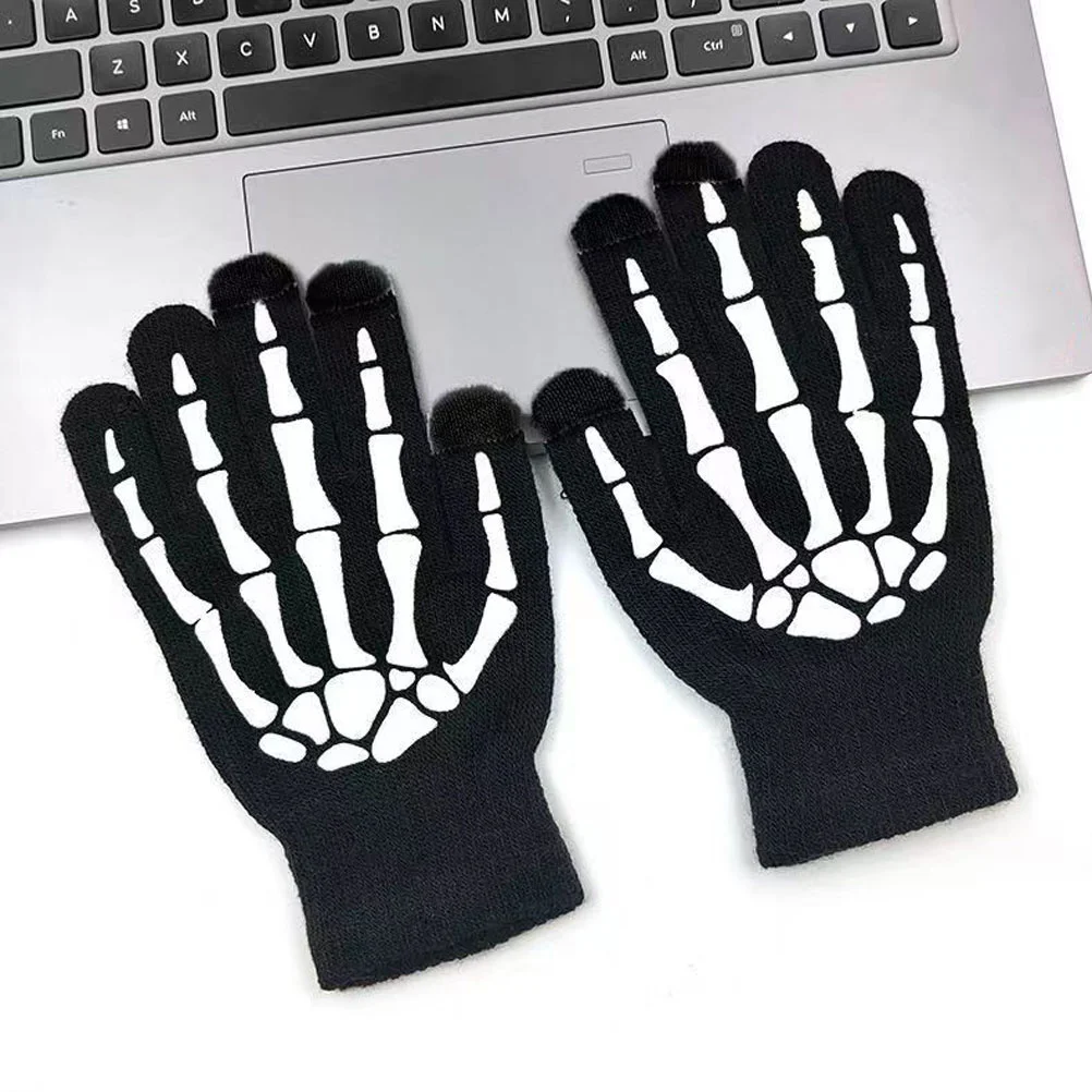 

Winter Warm Gloves Pattern Warming-keeping Halloween Themed Performance Decor Simulation