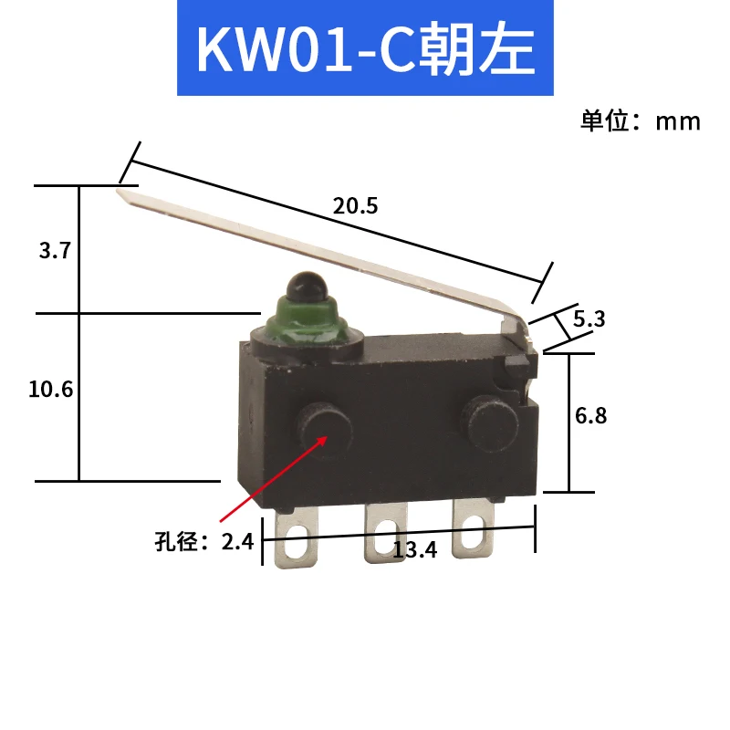 IP67 Водонепроницаемый мини микро концевой выключатель NO NC 3 Pin печатная плата