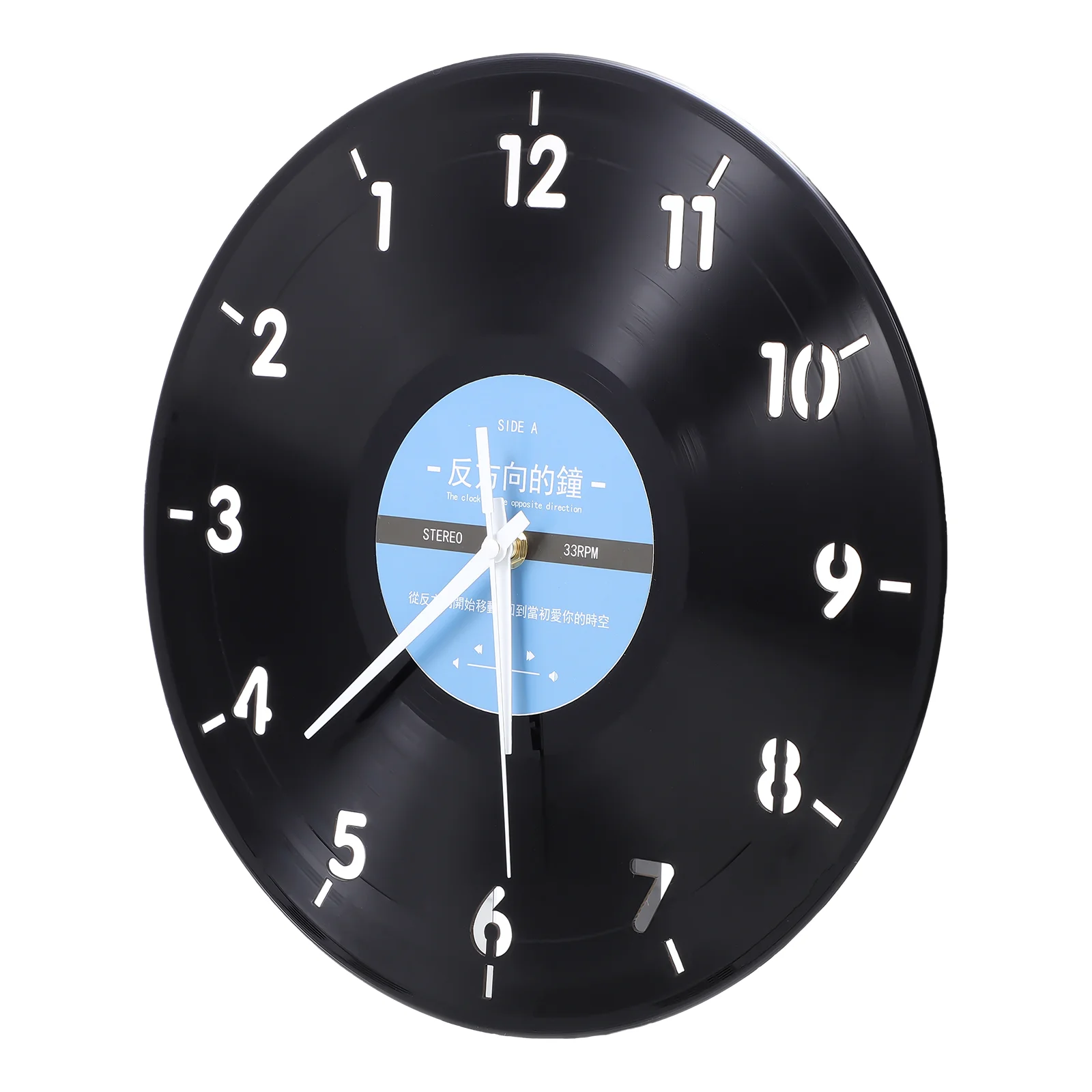 

Clock Wall Backwards Hanging Reverse Mute Clocks Decor Funny Adorn Decoration Household Stylish Kitchen Operated Run Unique