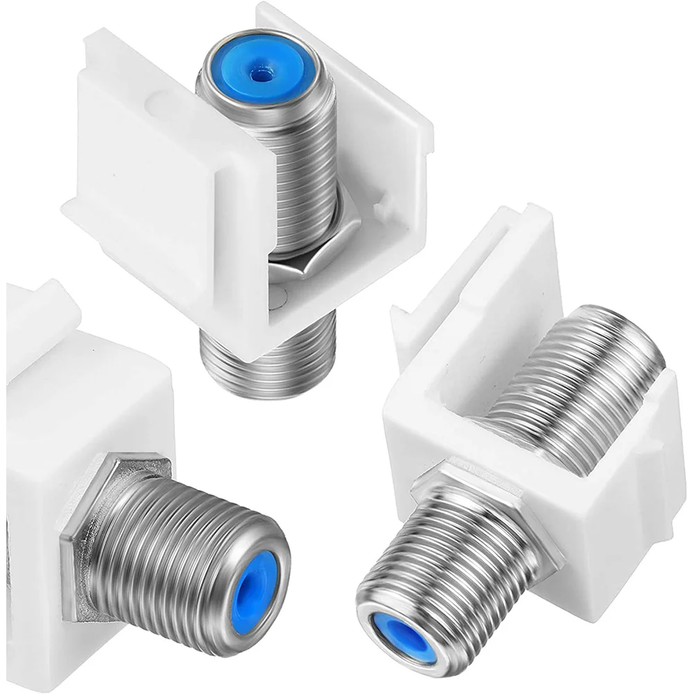 20-Pack Coax Keystone Jack Insert F-Type RG6 Cable Extender Female to for Wall Plate and Patch Panel