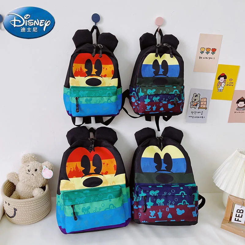 

Disney 2022 New Mickey Children's Backpack Cartoon Cute Boy Girl Schoolbag Large Capacity Fashion Trend Children's Schoolbag