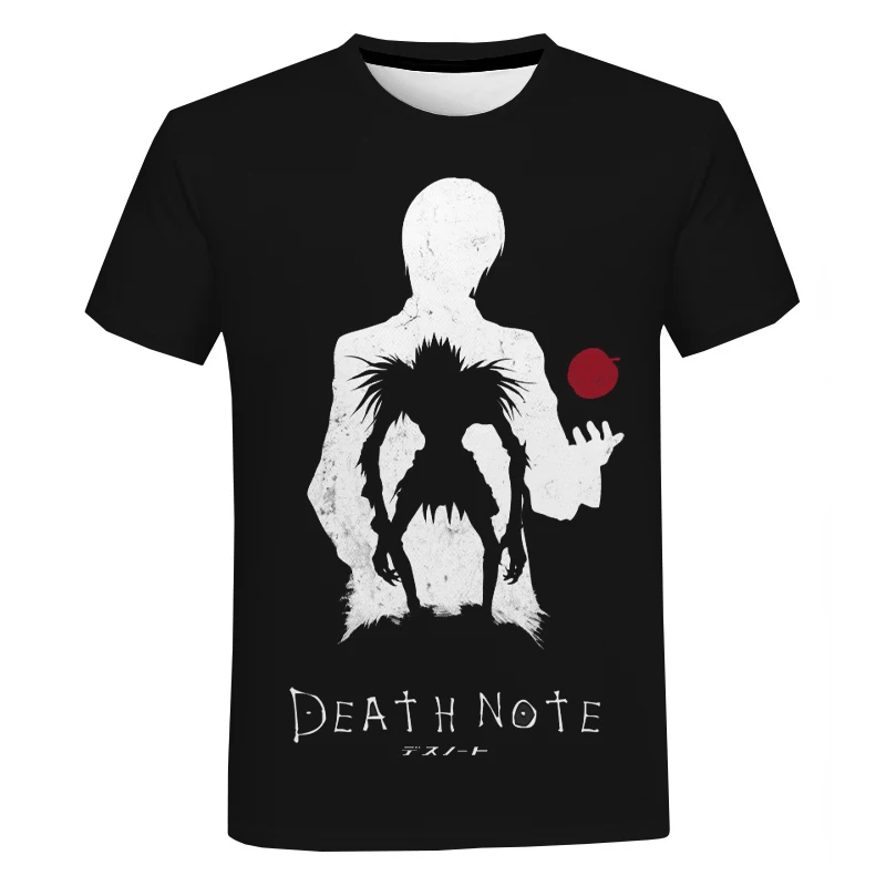 

T-shirt Gambar Cetak 3D Death Note Baru 2021 Mode Wanita Pria Atasan Kaus Keren Lengan Pendek Kasual Streetwear Kaus Anime