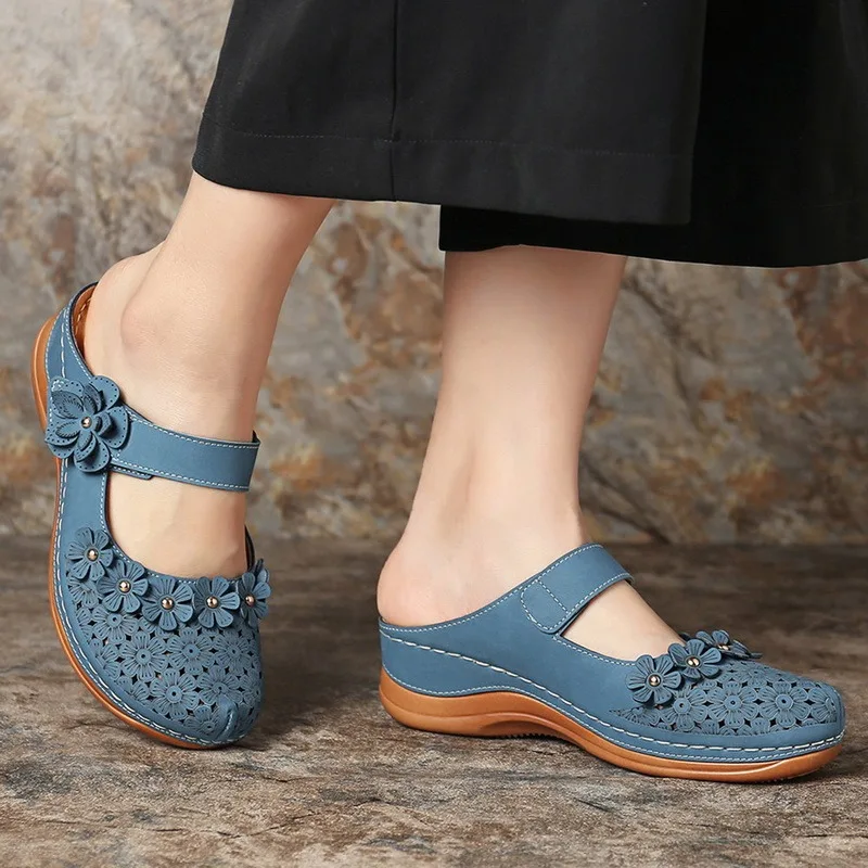 

Floral Womens Orthopedic Sandals Breathable Woman Vulcanize Shoes Comfort Walking Tennis Female Shoes Ladies Flats Zapatos Mujer
