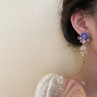crystal love flower stud wedding ball earring fashion noble dinner party earbob elegant dating magnificent novel design eardrop