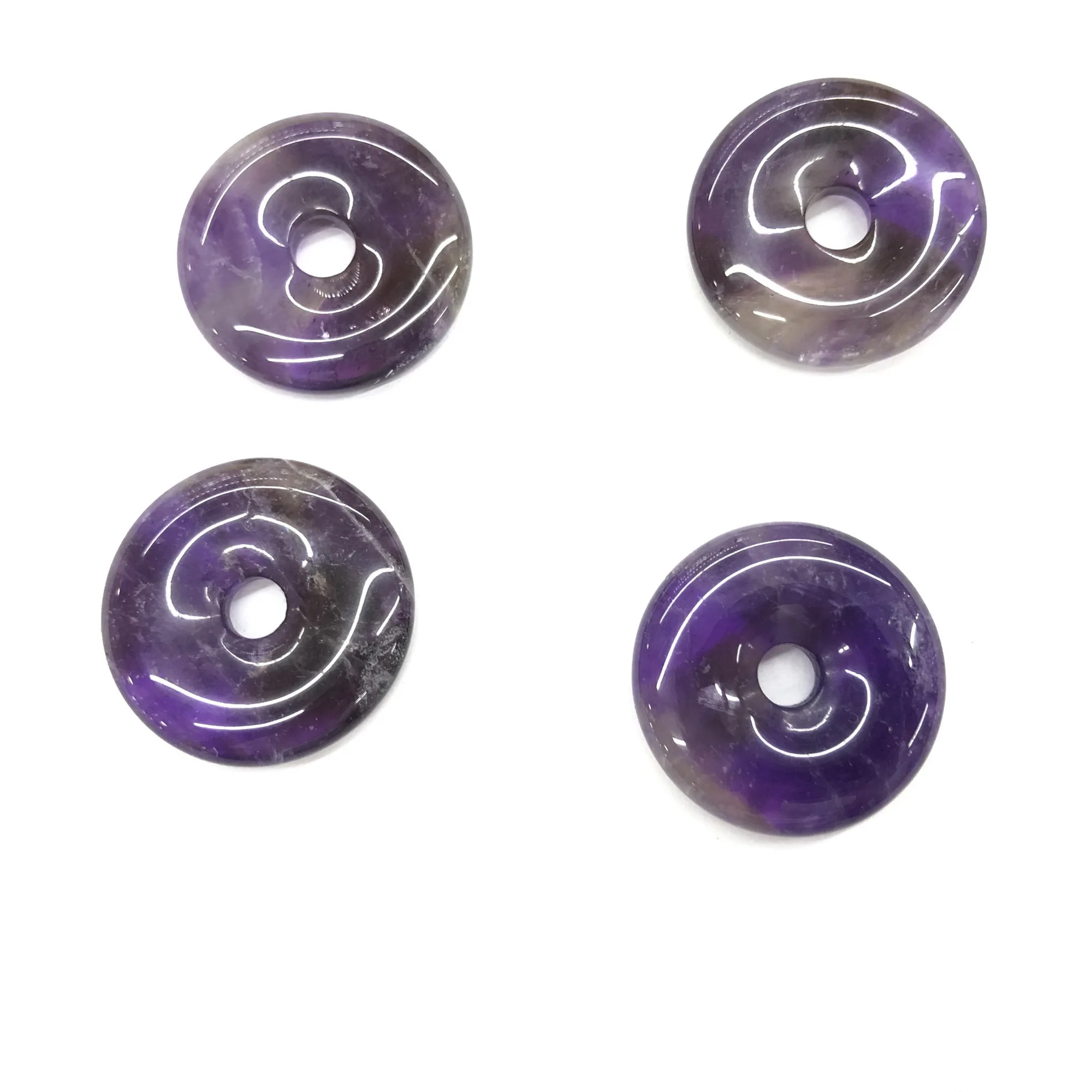 

Amethyst Donut Pendant Beads 30mm 1pc