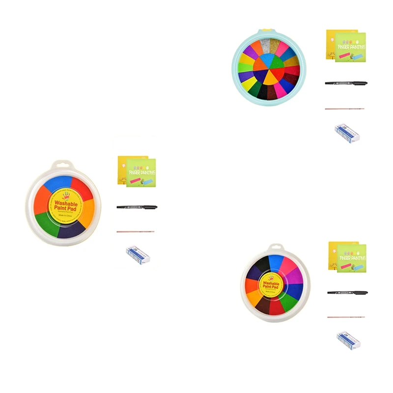 

Funny Finger Painting Pad Kit Kids DIY Paint Crafts Washable Children Educational Mud Tool Drawing Book