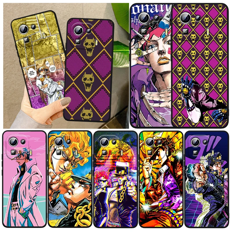 

Cartoon Anime JoJo Jotaro Kujo Cover For Xiaomi Mi 13 Pro Lite 12X 12 11 11T 11i 10T 10 Pro Lite Ultra 5G Black Phone Case