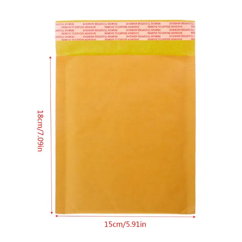 

C5AE 10 Pcs Kraft Bubble Mailers Yellow Padded Mailing Bags Paper Shipping Envelopes