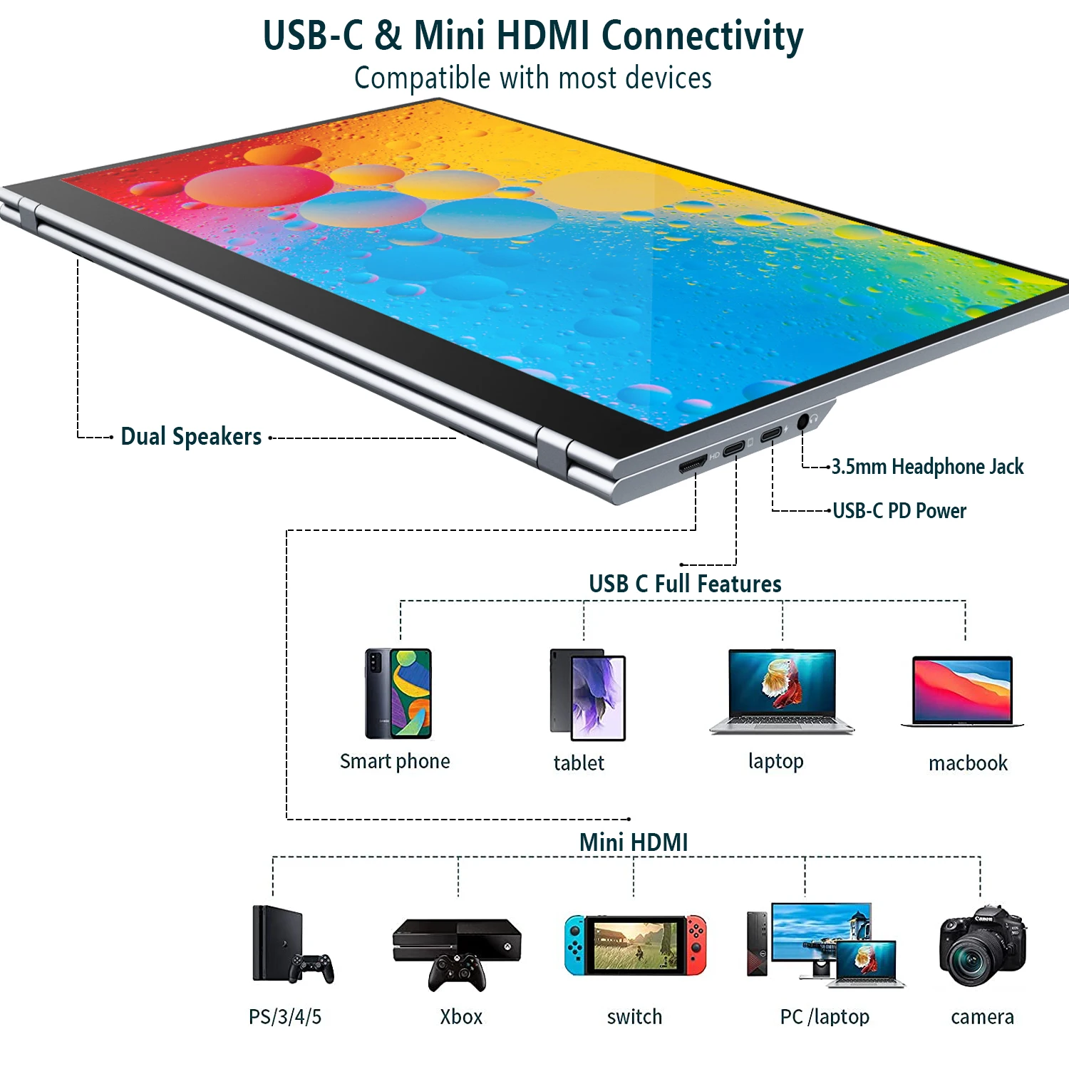 visual beat 4k 15 6 inch portable monitor ips uhd 38402160 lcd display computer gaming monitor for laptop phone switch ps5 free global shipping