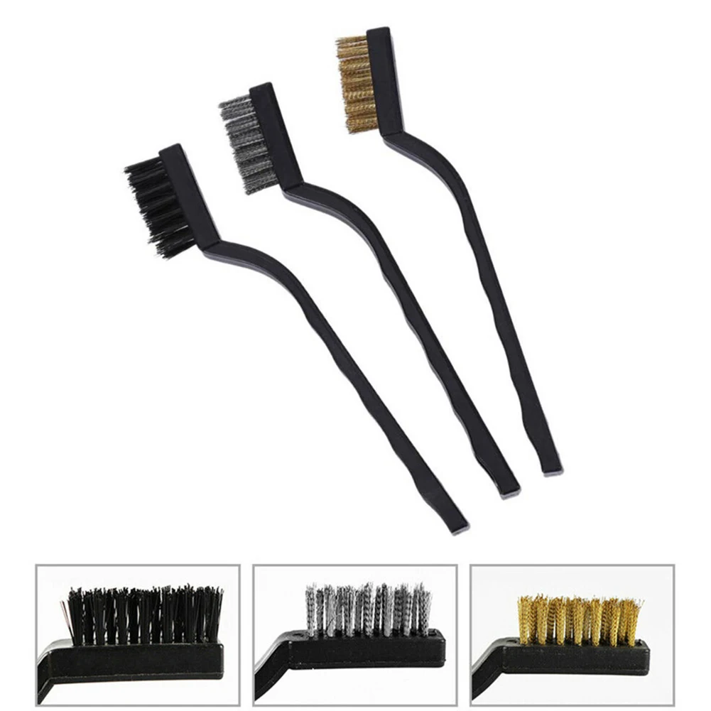 

1Pc Stainless Steel Copper Wire Brush Tooth Brushes Rust Scrub Remove Tools 7 Inch For Machinery Molds Cleaning Maintenance