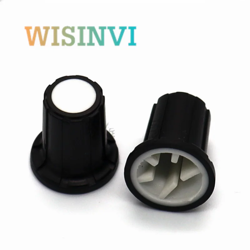 10 шт., ручка потенциометра диаметром 15 мм и высотой 17 мм, без индикатора, внутреннее отверстие 6 мм