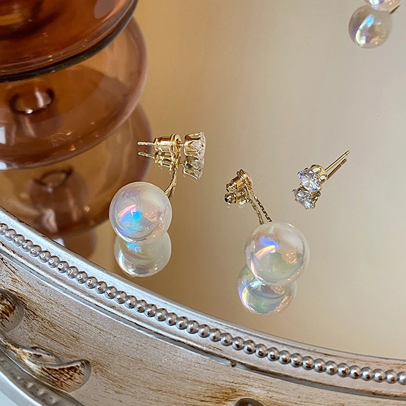 Модные изысканные серьги из циркония с жемчугом для женщин и девушек ювелирные