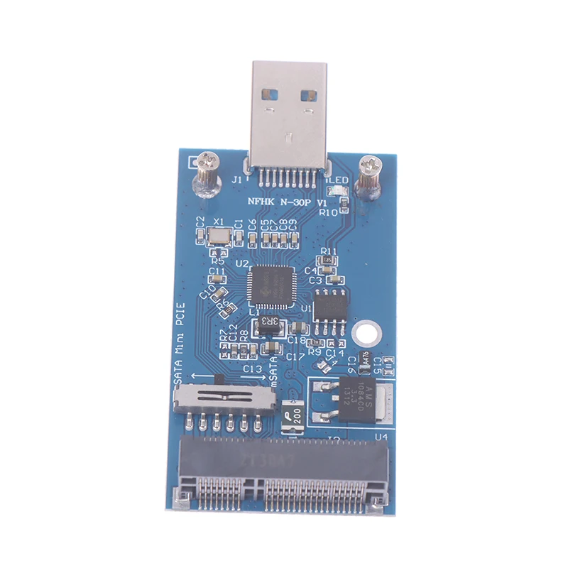 

Mini USB 3,0 на PCIE MSATA внешний SSD PCBA конвейер адаптер карты поддерживает 3*5 см MSATA SSD на USB интерфейс