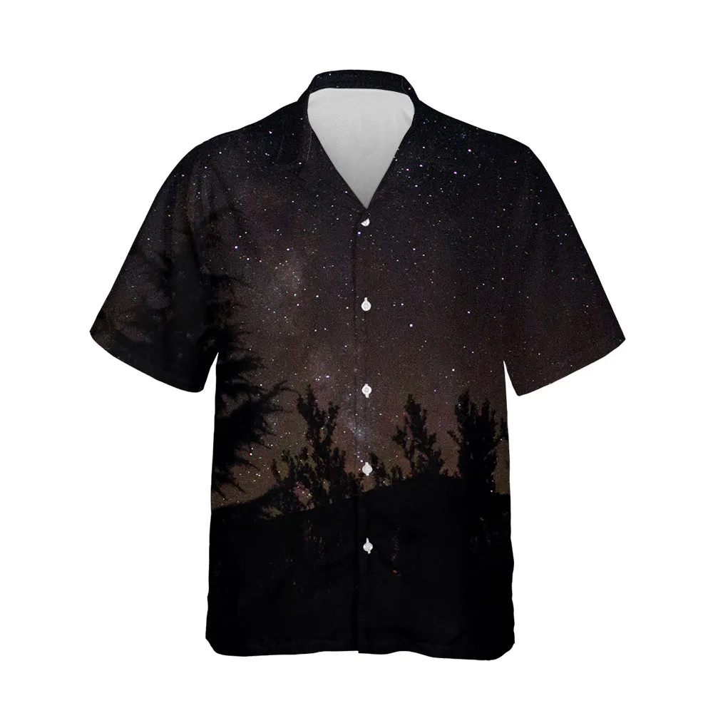 Jumeast New 3D Summer Hawaiian Men's Black Short Sleeve Shirt Clothing Oversized Loose Fashion Blouse Breathable Man Clothes