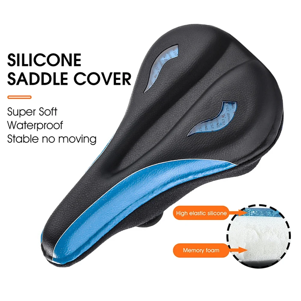 

Велосипедное седло для горного велосипеда, Водонепроницаемая силиконовая подушка, удобный чехол из жидкого силикона для велосипедного сид...