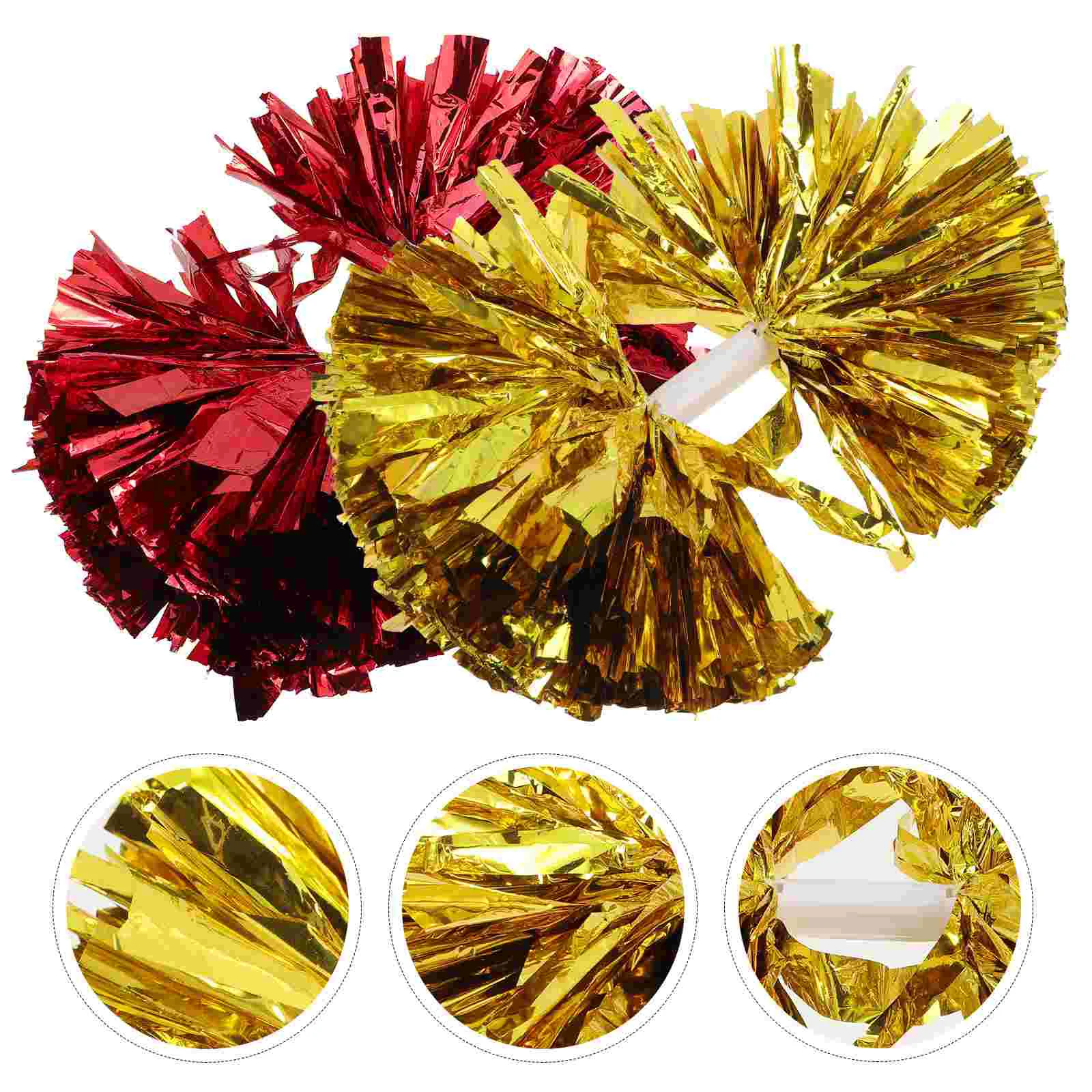 

2Pcs Pom Cheer Pom Poms For Kids Pom Poms Cheerleading Cheerleader Pom Poms Party Competition Sports Meeting