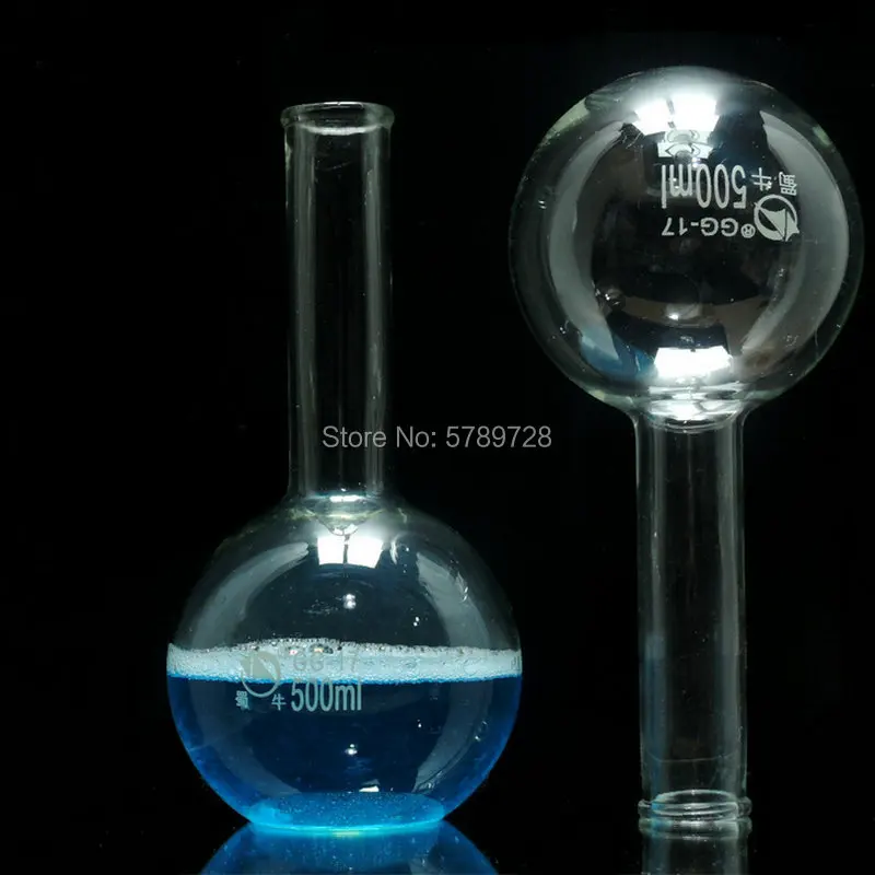 1pcs Lab Glass 100ml-2000ml round/flat bottom Long Neck Flask for school laboratory experiment