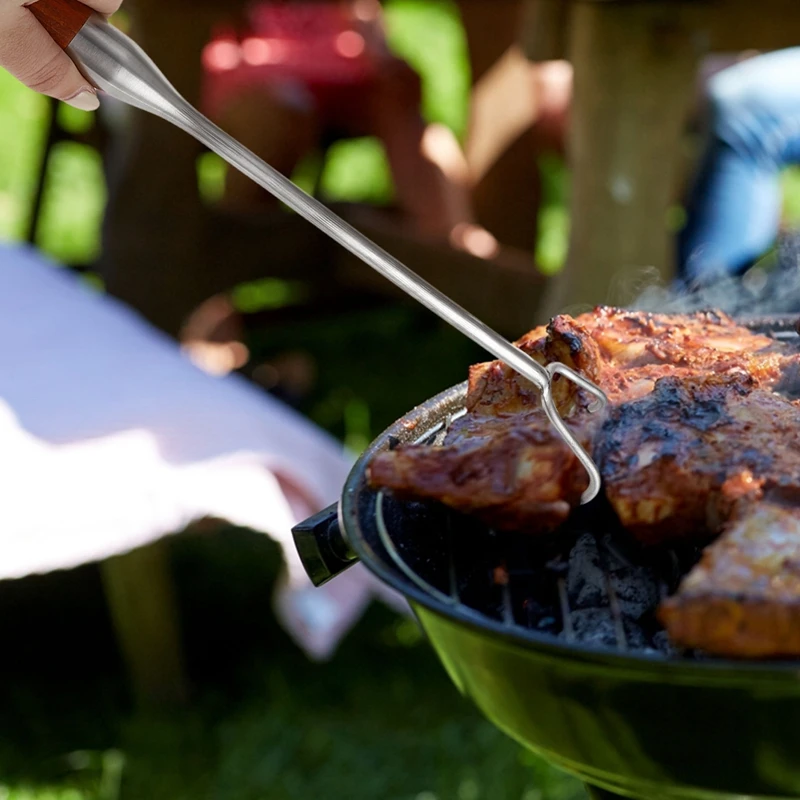 Деревянный крючок для переворачивания свиных отбив S-образный гриль-крючок