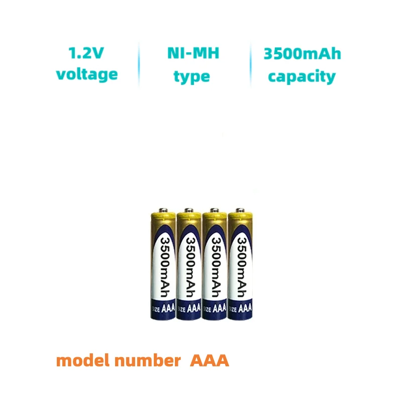 

AAA 1.2V 3500Mah Nimh 1.2V Rechargeable Battery Green Battery Garden Solar Lamp Led Flashlight, Household Appliances, Toys, Etc