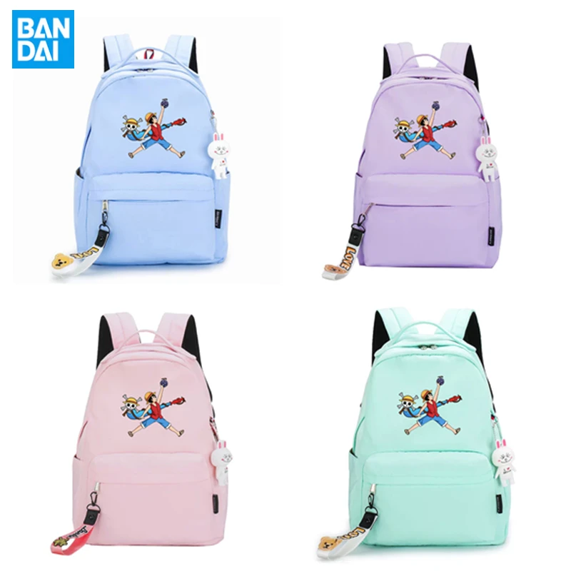 

Рюкзак Luffy с Аниме One Piece, рюкзаки с мультипликационным принтом для подростков, Студенческая Водонепроницаемая вместительная сумка для ноут...