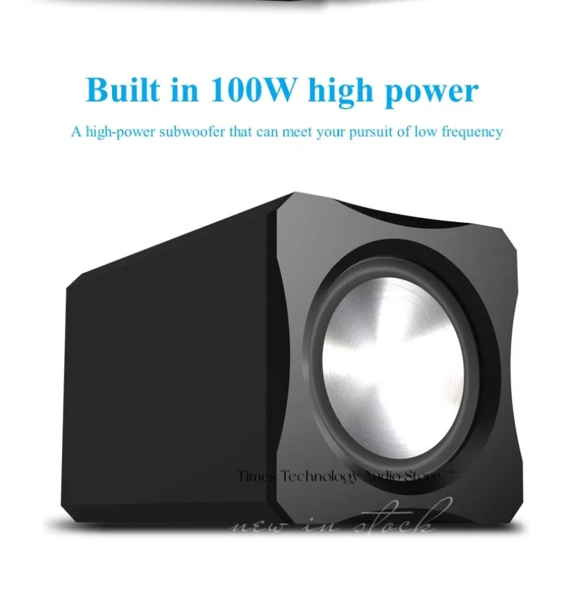 

Высокомощный Bluetooth-динамик, 100 Вт, домашний комбинированный ТВ-динамик, высокоточный стерео-динамик с вибрацией, объемный деревянный звуковой короб