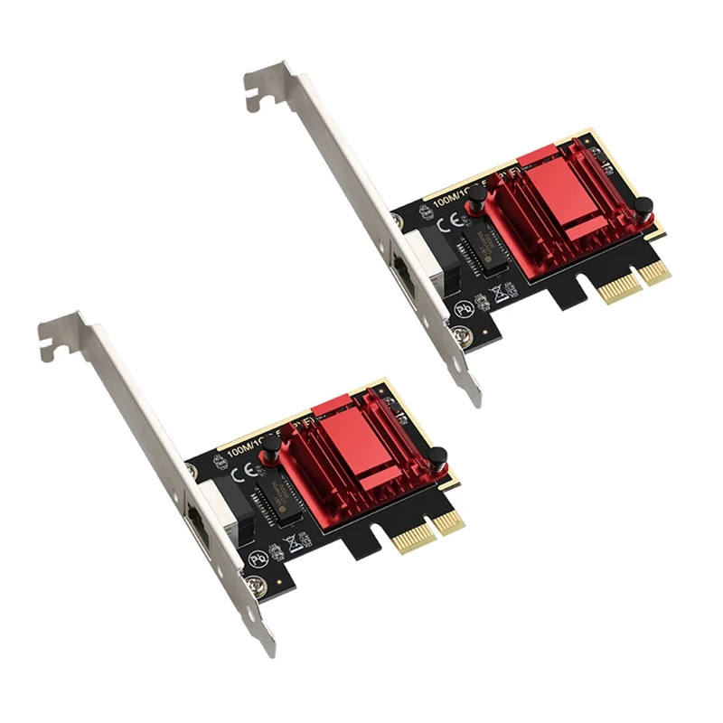 

2X PCIE Card 2.5Gbps Gigabit Network Card 10/100/1000Mbps RTL8125B RJ45 Ethernet Network Card PCI-E Network Adapter
