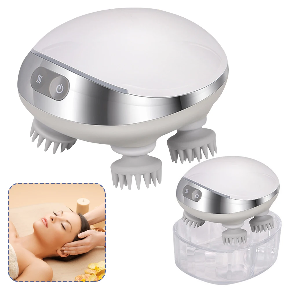 Электрический массажер для кожи головы с зарядкой через USB портативный