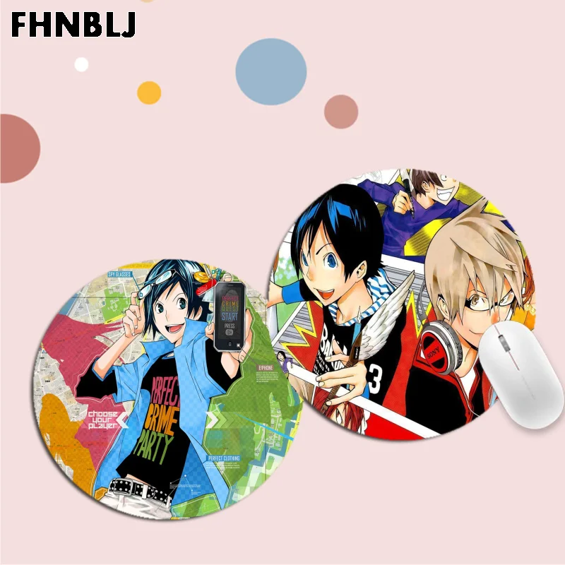 Круглый коврик для мыши Bakuman в японском стиле аниме, компьютерный Настольный коврик с анимацией, большой коврик для мыши, подушка для ноутбука, нескользящий, для ПК и компьютера