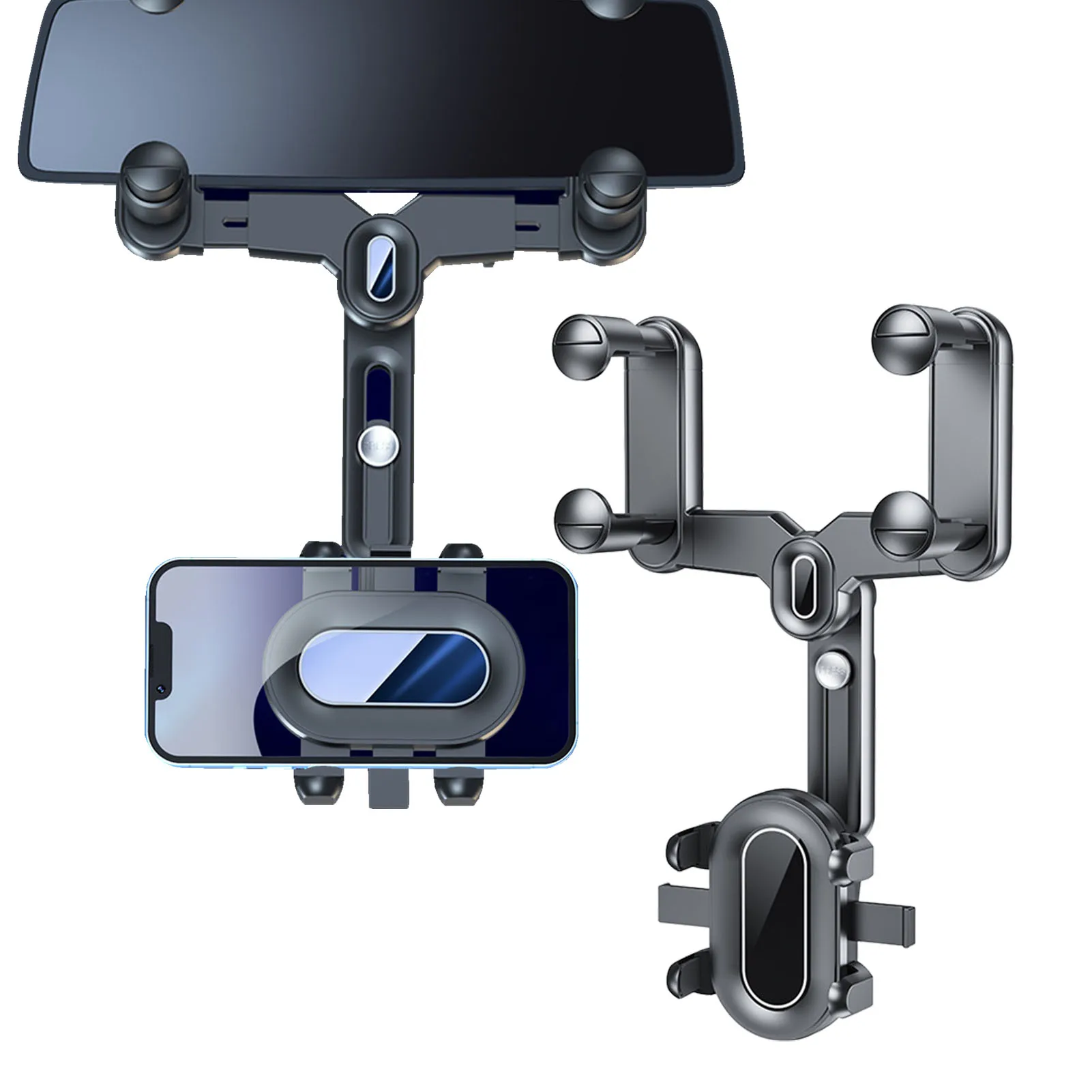 

Выдвижной Автомобильный держатель для телефона, вращающийся на 360 градусов и Выдвижной Автомобильный держатель для телефона на зеркало зад...