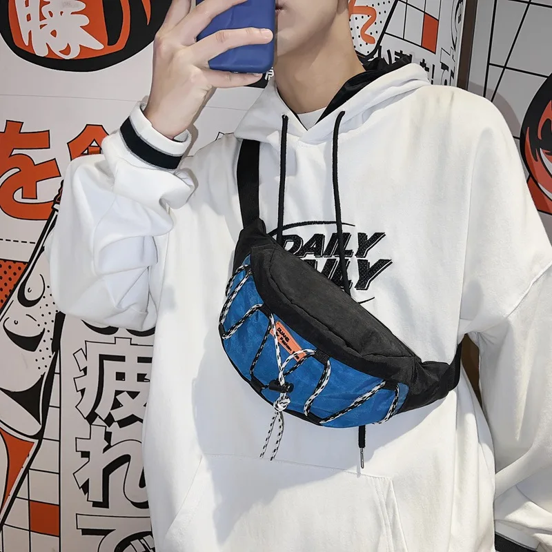 

Women's Chest Bags Large Canvas Men Shoulder Waist Bag for Phone 2022 Harajuku Crossbody Cloth Fashion Cross Students Handbags