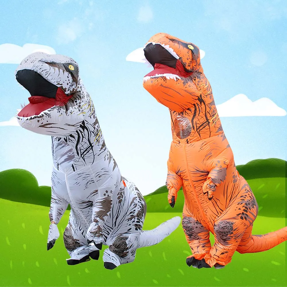 

Halloween Anime Kids T-rex Inflatable Suit Dinosaur Costume Children Adult Role-playing Fancy Mascot Dress Up