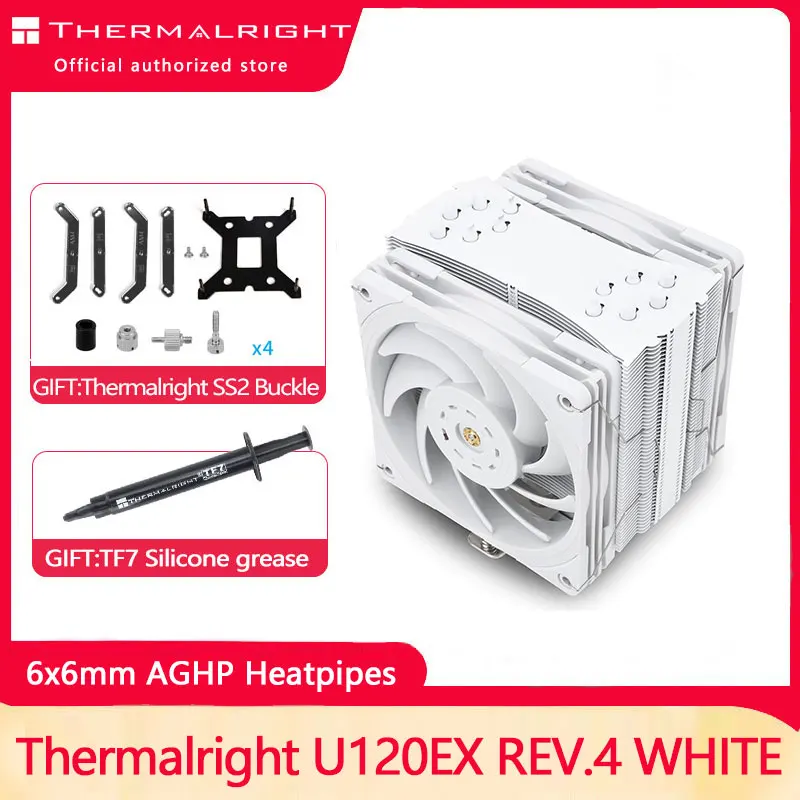 Thermalright U120EX REV.4 BLACK CPU Air Cooler 6 AGHP Heat pipes With 120mm Fan for AMD AM4 Intel LGA 115X 1200 2011 2066 1700