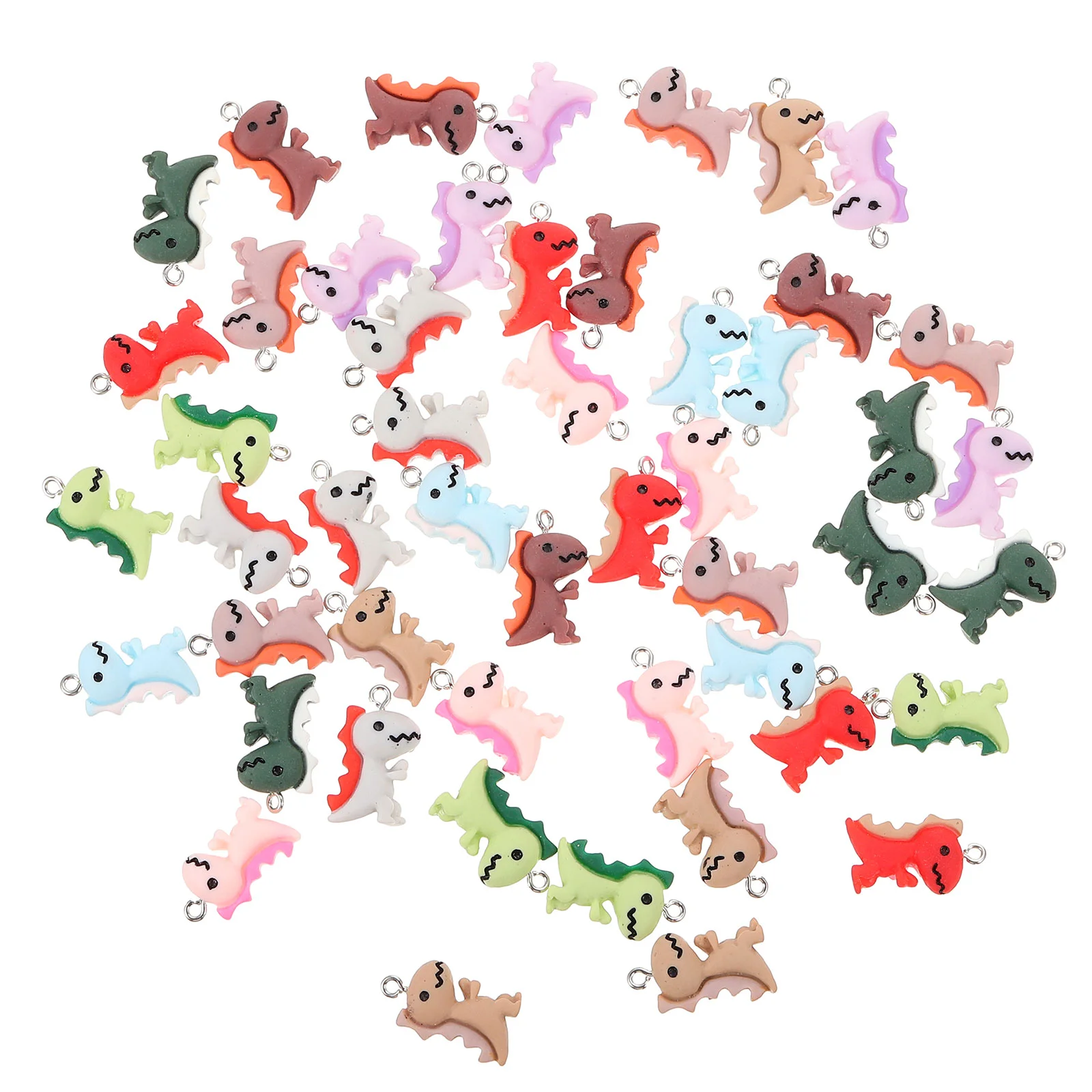 

50Pcs Charms Colorful Pendants Keychain Pendants Supplies