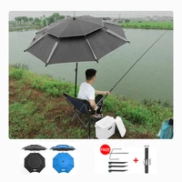portable large thickened fishing umbrella with carry bag double layer folding beach umbrella