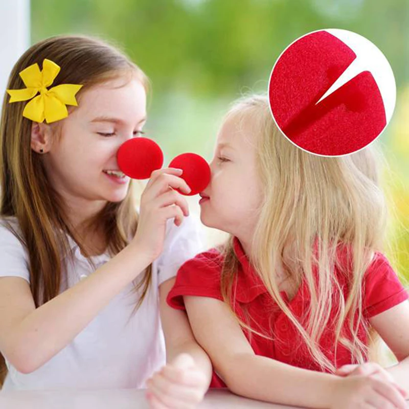 

10pcs Red Sponge Clown Nose Circus Cosplay Halloween Costume Festival Make Up Clown Nose Supplies Party Wedding Decoration