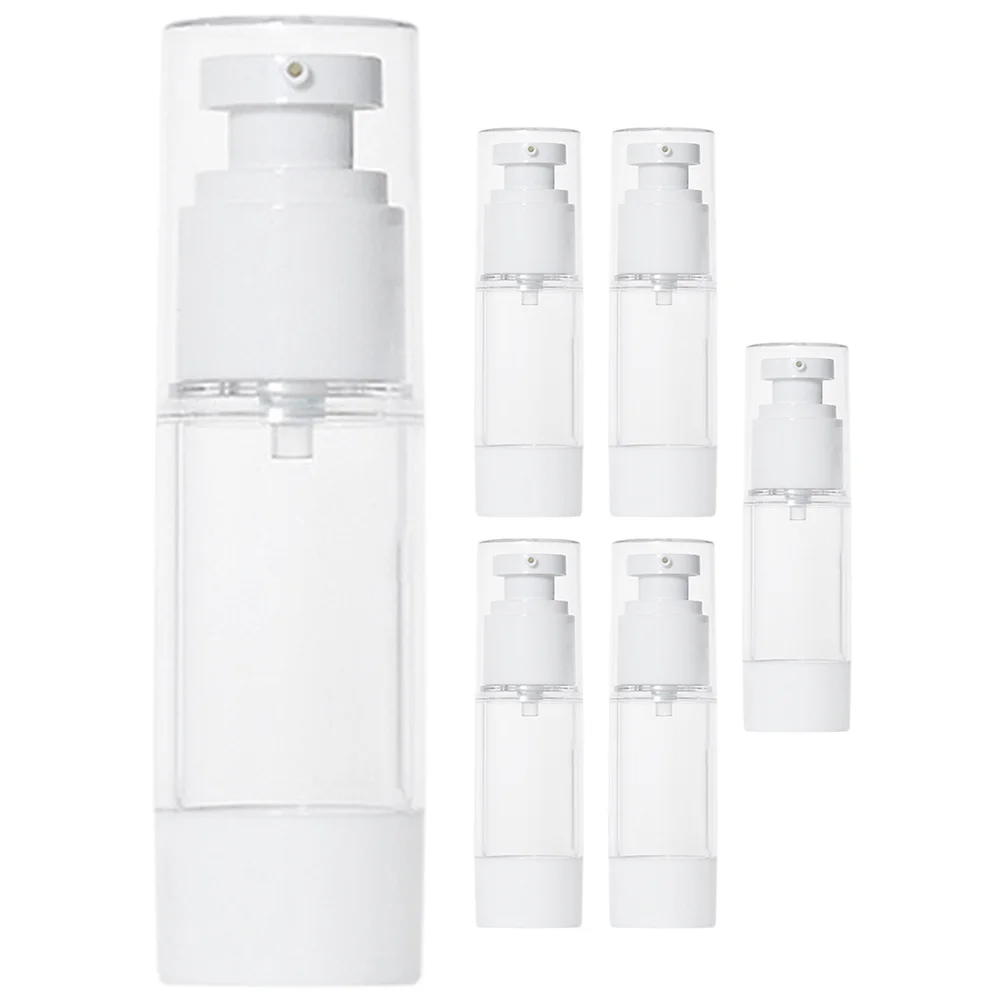 

6 Pcs Vacuum Lotion Bottle Travel Cream Container Bottles Pump Suitcase Jar Size Containers Pp Creams