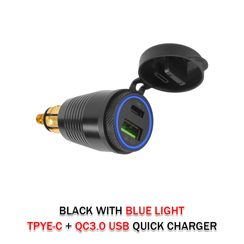 R1250GS R1200GS r1200rt Мотоциклетное USB-разъем для быстрого зарядного устройства Тип C Адаптер питания Hella DIN Plug для BMW f650gs R 1200 1250 GS